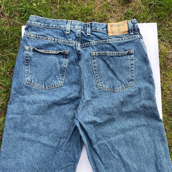 Eddie Bauer Womens Jeans 100 Cotton Denim Relaxed Fit Petite 14 Blue - Picture 3 of 7